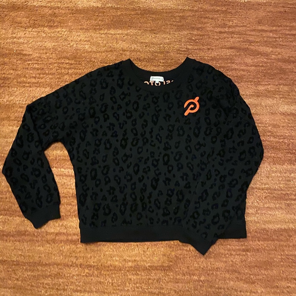 Peloton cheetah pullover sweater